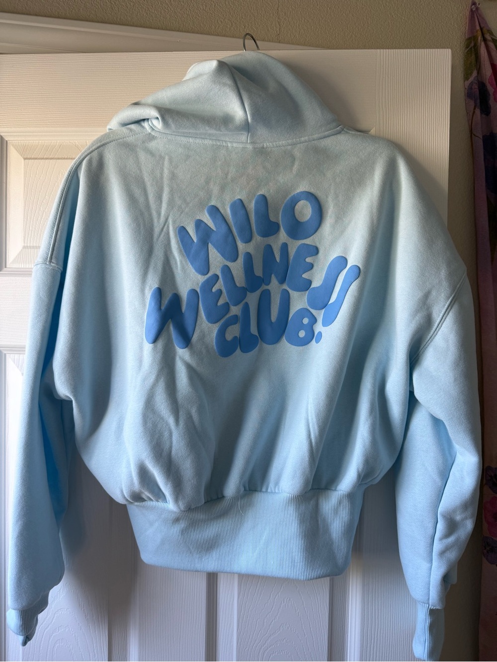 Wilo Women's Light Blue Zip Hoodie - Picture 2 of 4